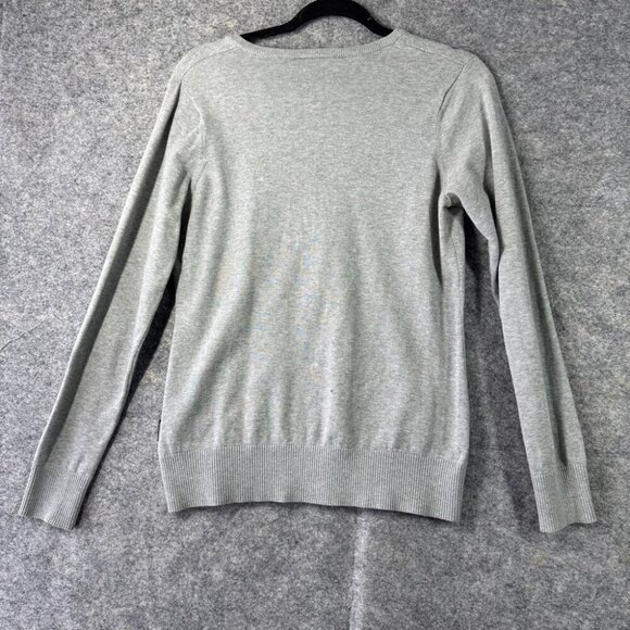 Peak Performance Grey V-neck Casual Style Cotton Women Sweater Size Medium - Picture 11 of 13